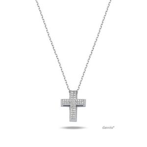 0.08 Karat Pırlanta Beyaz Altın Haç(Cross) Kolye